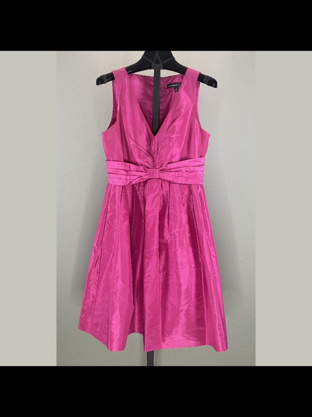Banana Republic Dress Womens 0 pink silk fit flare cocktail coquette mad men